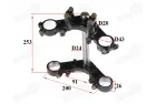 handlebar fork holder, upper and lower saddle with stand for electric cargo tricycle fits KING BOX2,3 JP2800,JP3900,JP3900ROF