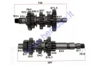 Gearbox shafts (mainshaft+countershaft) for ATV quad bike ATV BASHAN BS250S-5