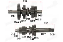 Gearboxes shafts for motorcycle 140cc YX140 XY140