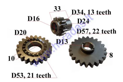 Starter gear kit for motorcycle LF140 140cc