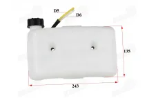 Fuel tank for motorized bicycle 4T 49cc 53cc 142F 144F-1g