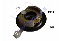 Drum brake cover front suitable for scooter 89mm with brake pads