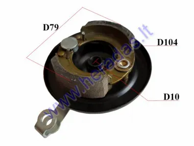 Drum brake cover front suitable for scooter 89mm with brake pads