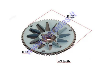 Variator pulley 12mm D122 Peugeot Speedfight 50-100cc