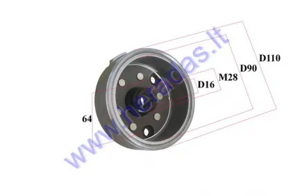 ROTOR FOR ATV QUAD BIKE 250CC WITH ONE-WAY BEARING, CLUTCH.  ZS169FMM