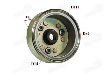 Magnetas ,rotorius horizontalaus tipo 110cc keturračio varikliui su 2 polių apvija