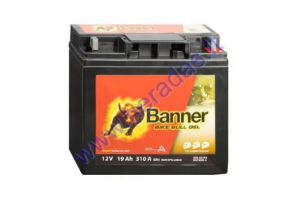 MOTOCYCLE BATTERY 12V 19Ah 310A BIKE BULL GEL BANNER 183X79X171MM 52101