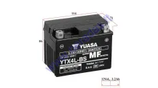 Motorcycle battery 12V 3,2Ah 50A YTX4L-BS Yuasa