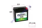 MOTOCIKLO AKUMULIATORIUS 12V FULBAT GTZ7S GEL 113X70X105MM