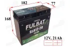 MOTORCYCLE BATTERY 12V 21AH  180A  SLA12-20 FULBAT GARDEN  182X77X168