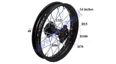 Motociklo galinis ratas  14 colių 6202RS  D1.85X14 R14