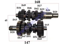 Motociklo  greičių dėžės  krumpliaračiai  250cc L147