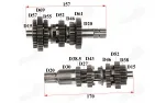 GEARBOX SHAFTS (MAINSHAFT+COUNTERSHAFT) FOR MOTORCYCLE, 5 GEAR FITS MOTOLAND MTL250 ENGINE TIPE 165FMM 167FMM NXT250