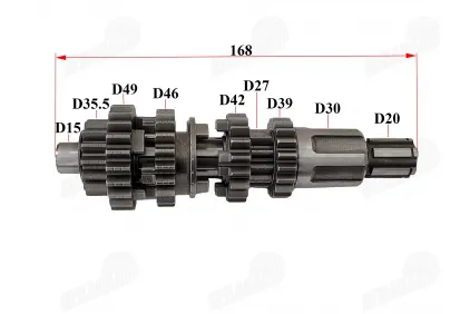 GEARBOX SHAFT FOR MOTORCYCLE CB250CC ZS169 ATV  L168