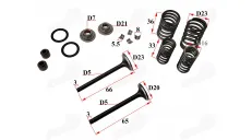 Engine valve set for motorcycle, quad bike 70cc MINICHOPPER