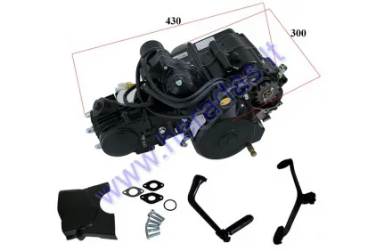 Motorcycle, moped engine four-stroke 139FMA 48cc 4-rail air-cooled, manual gearbox, electric and foot starter fits CHAMP MONTANA