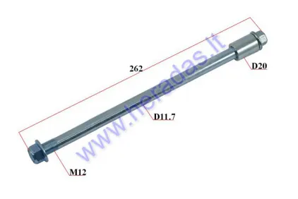 Front wheel axle for motorcycle