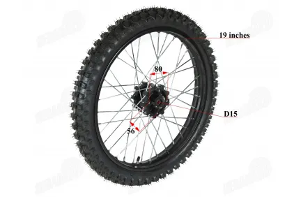 Front wheel of motorcycle 19 inches 150-250cc fits motorcycles  SHINERAY Tire 70/100R19 70/100-R19 1.60x19 15mm axle