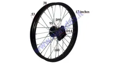 Front wheel 17 inch fits motorcycles 110-150cc LIF125, ORION  R17