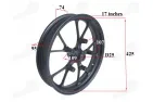 Front rim for motorcycle R17 17x3.00 fits NAKED50 black