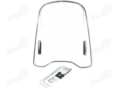 Windshield with mountings universal (plastic) for motorcycle 420MM X 455MM