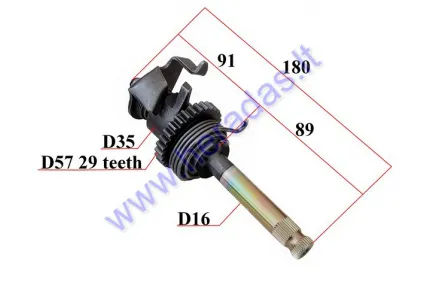 Motorcycle starting mechanism, shaft, pin 200-250 cc CB250CC engine type ZS169 FMM 180mm