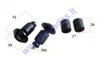 Rubber handlebar grips for motorcycle