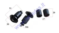 Rubber handlebar grips for motorcycle