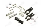 Steering wheel handguard bracket kit for motorcycle