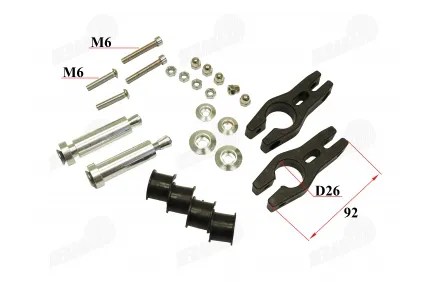 Steering wheel handguard bracket kit for motorcycle