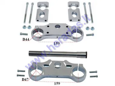 Fork brace clamp set for 125-250cc motorcycles