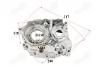 CRANKCASE left side for motocycle air-cooled 200-250 cc  engine type 165FMM for MOTOLAND MTL250 SHINERAY YXIANG