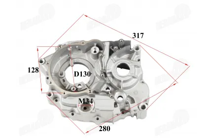 CRANKCASE left side for motocycle air-cooled 200-250 cc  engine type 165FMM for MOTOLAND MTL250 SHINERAY YXIANG