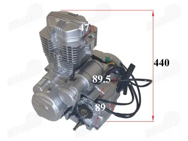 Motociklo variklis keturtaktis 50cc, vieno cilindro, mechaninė greičių dėžė, 5 bėgių, kojinis/elektrinis starteris, aušinamas oru tinka DB50PRO