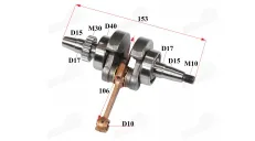 Crankshaft of motorized bicycle 4T 53CC 144F-1G