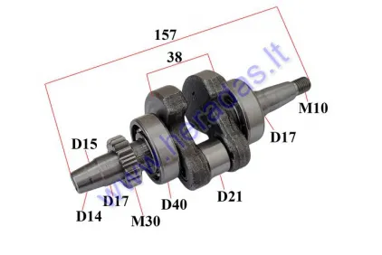 Crankshaft for motorized bicycle 4T 53CC 144F-1G