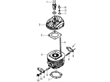 Motorized bicycle cylinder parts 50-80cc