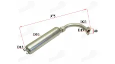 Muffler for motorized bicycle