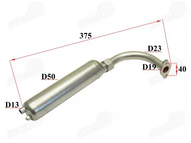 Muffler for motorized bicycle