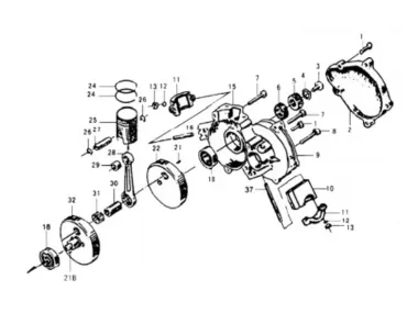 Motorized bicycle engine case cranck shaft  50-80cc