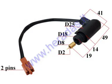 ELECTRIC CHOKE FOR SCOOTER CARBURETOR 50cc Derbi, Gilera, Piaggio, Vespa