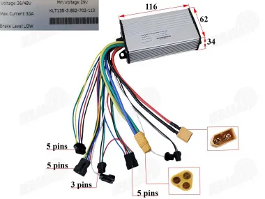 Neįgaliojo vežimėlio treilerio, trauktuvo kontroleris 36v / 48v  30A