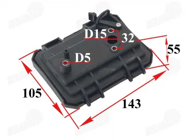 Air filter, housing  142F 144F 4 stroke 49CC  HuaSheng  FOR A FOUR-STROKE MOTOR OF MOTORIZED BICYCLE