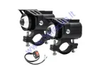 ADDITIONAL LAMPS LED LENS with mount for motorcycle, quad bike 12V-80V 20W