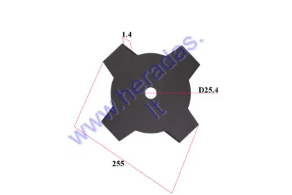 BLADE 4T FOR BRUSH CUTTER 255X25.4MM THICKNESS 1.4MM