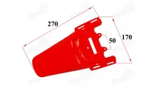 Plastikinė apdaila galinis sparnas motociklui 50-150cc tinka modeliams BULL STORM  krosinio