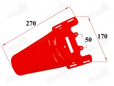 Plastikinė apdaila galinis sparnas motociklui 50-150cc tinka modeliams BULL STORM  krosinio