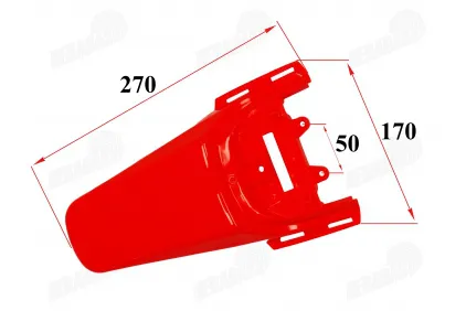 Rear plastic fender for motorcycle 50-150cc fits model BULL STORM  kross