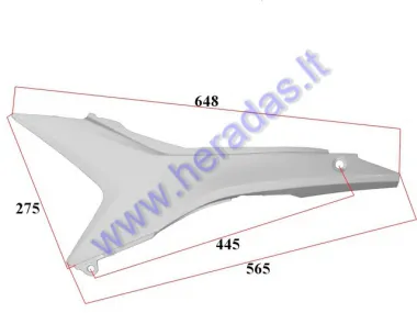 PLASTIC FOR MOTOCYCLE UNDER THE SEAT, left SIDE, FITS MTL250