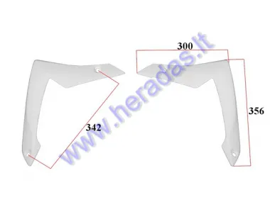 Plastic for motocycle next to AIRFLOW INTAKE GUIDE (GRILLE) FIT TO MTL250, 2 pcs set